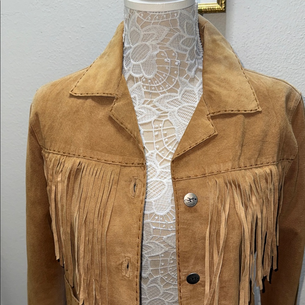 Chico's Camel Fringe Utility Jacket - Picture 2 of 10